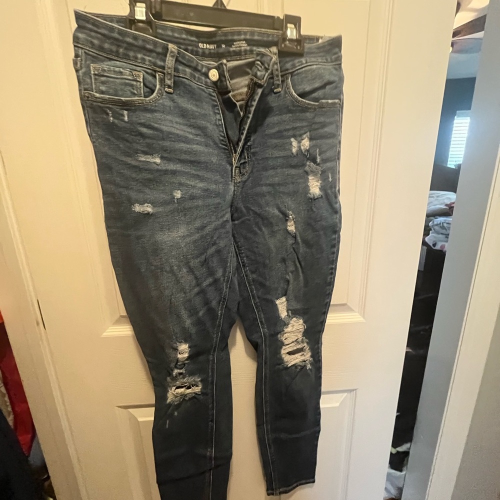 Old Navy Size 10 High-Rise Rockstar Super Skinny
